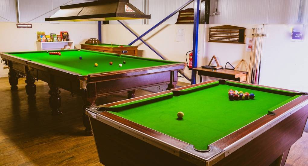 Pool table and snooker table in the hen party hen house