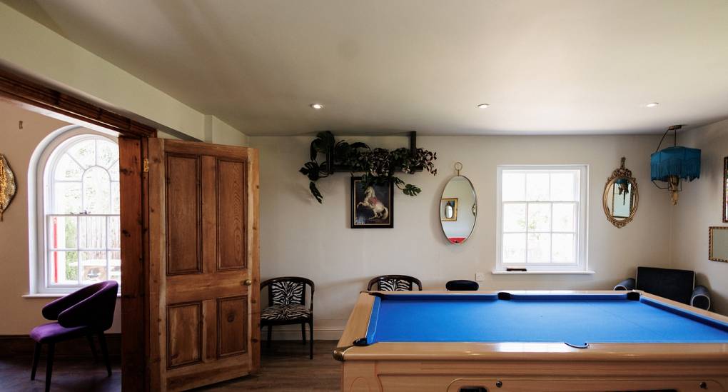 The Games Room from a different angle showing pool table