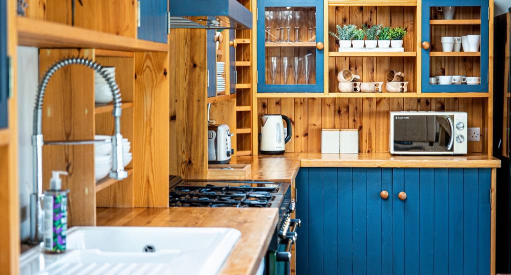 Close up of the kitchen area in the party house called The Villa near Bristol and Bath