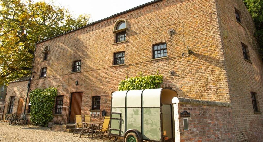 The horse cart outside the Stables York