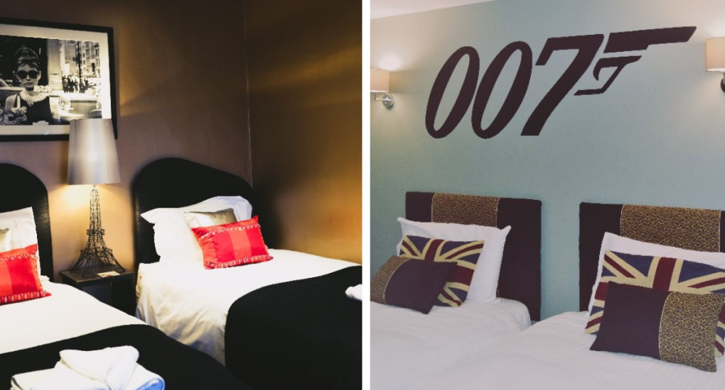 James Bond and Audrey Hepburn themed bedrooms