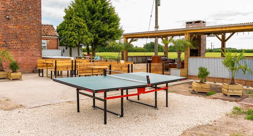 Ping pong table in the garden 